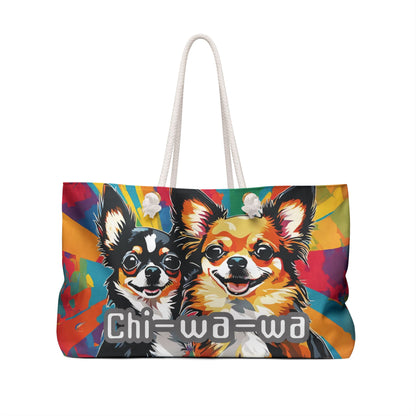 Chihuahua-Popart-Weekend-Tasche