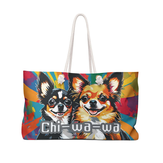 Chihuahua-Popart-Weekend-Tasche