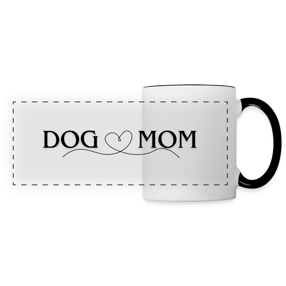 Tasse mit Spruch: Dog Mom - Weiß/Schwarz