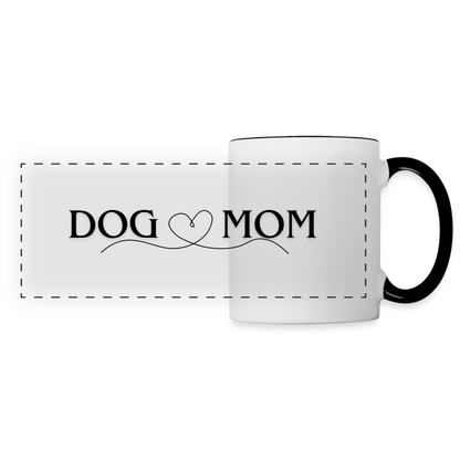 Tasse mit Spruch: Dog Mom - Weiß/Schwarz