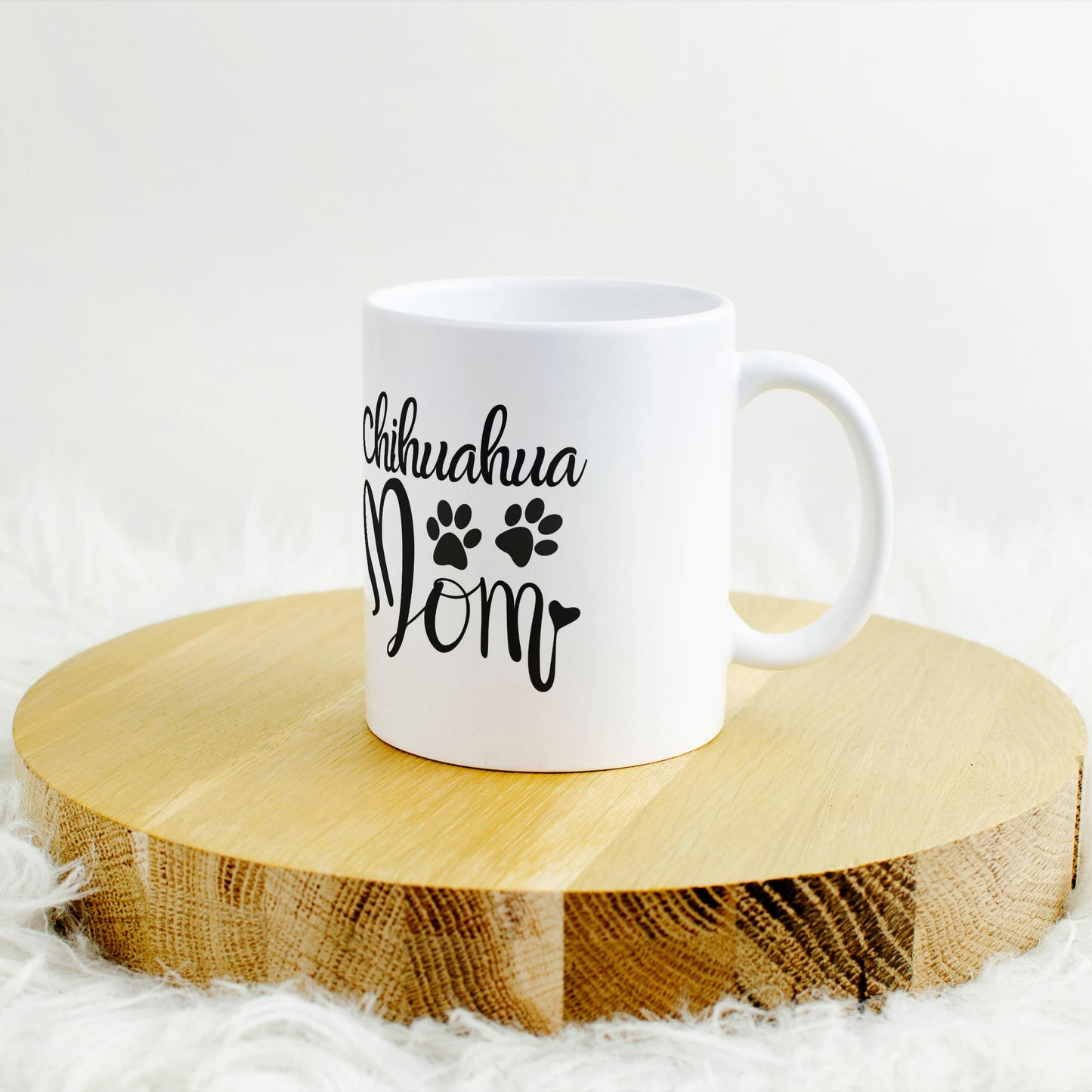 Tasse mit Spruch: Chihuahua Mom - weiß