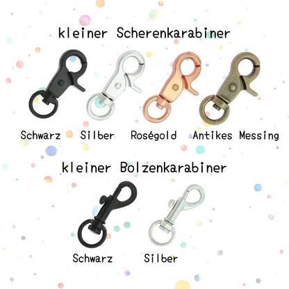 Karabiner Auswahl BioThane Scherenkarabiner Bolzenkarabiner Hundeleine für kleine Hunde - CharmingChihuahua