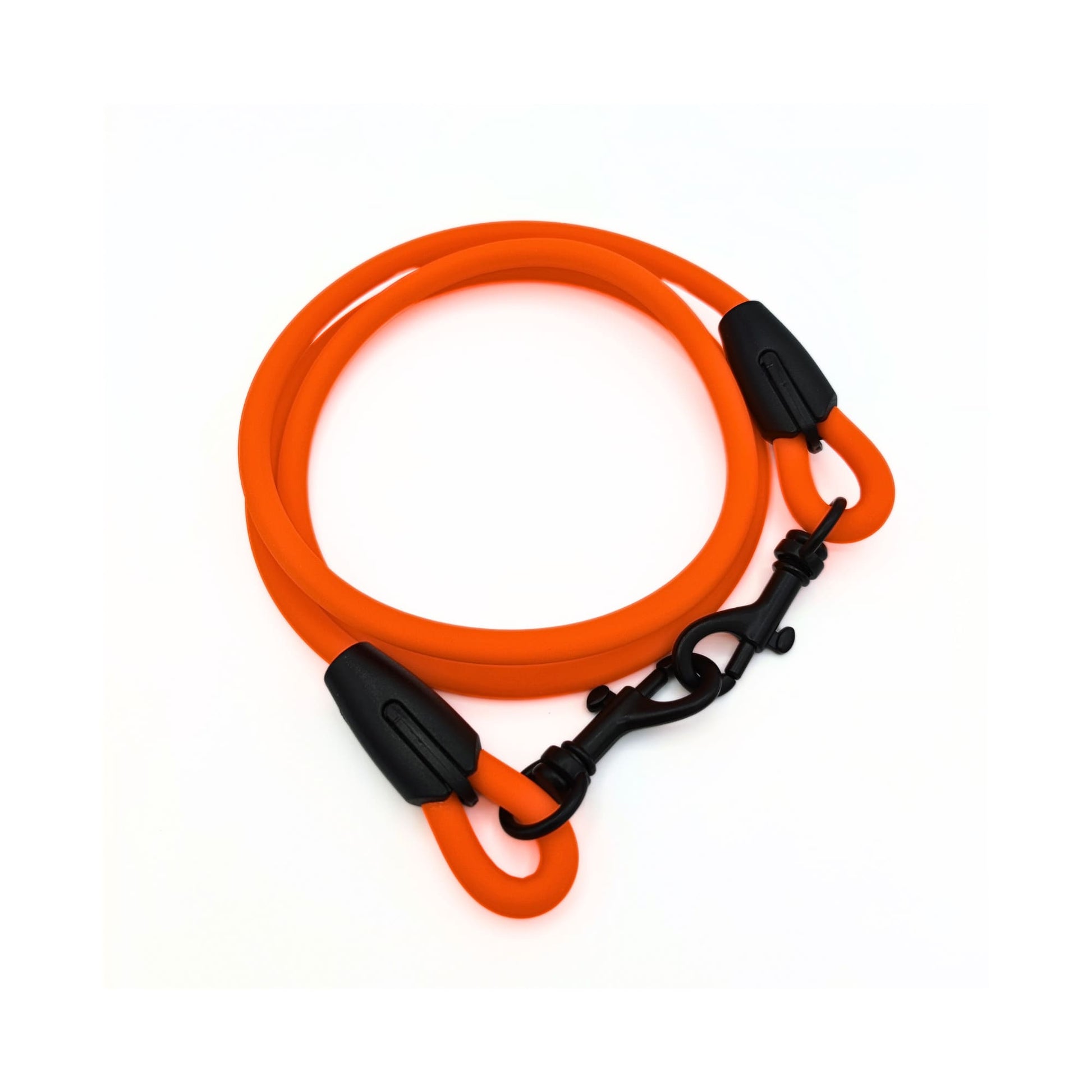 XXS Mini Koppelleine aus 6mm runde BioThane® 1,8 Meter Neonorange - CharmingChihuahua